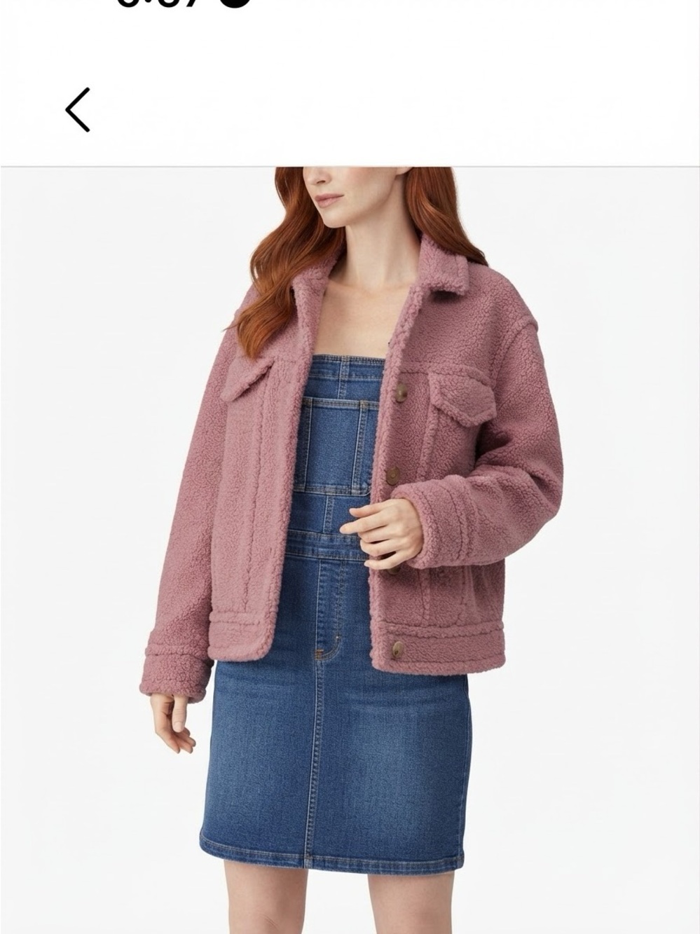 VINCE Women's Faux Sherpa Jacket in Dusty Rose